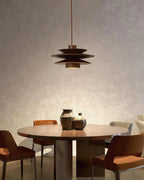 DesignWirbel: Pendant Light Wood – elegant tiered shape with warm light, decorative for lounge & bedroom