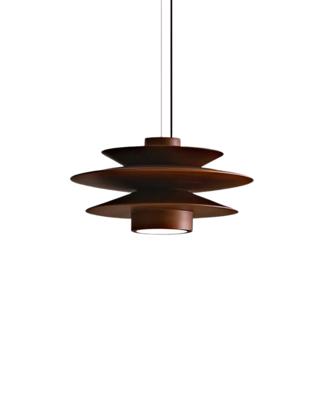 DesignWirbel: Pendant Light Wood – elegant tiered shape with warm light, decorative for lounge & bedroom