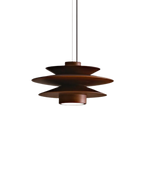 DesignWirbel: Pendant Light Wood – elegant tiered shape with warm light, decorative for lounge & bedroom