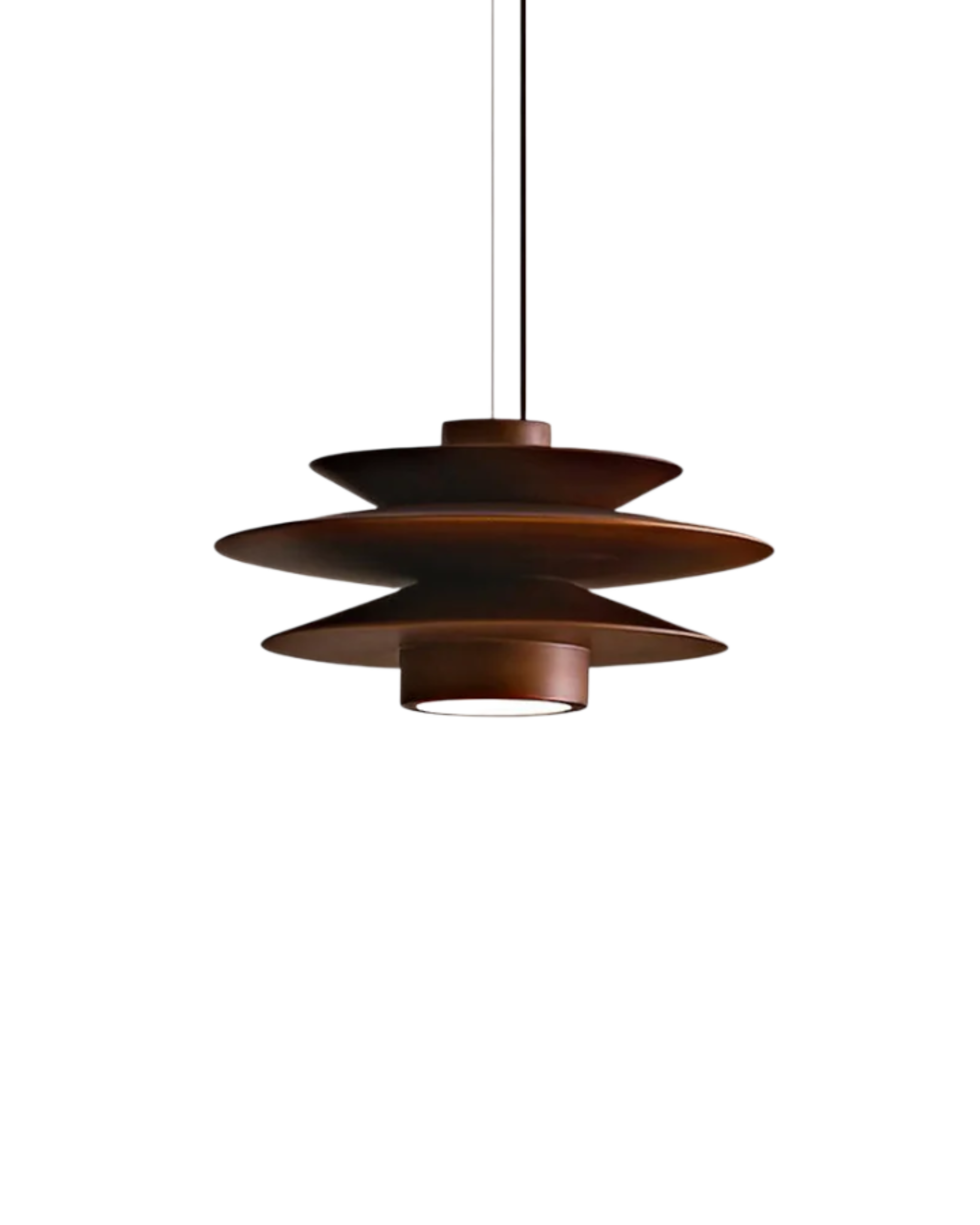 DesignWirbel: Pendant Light Wood – elegant tiered shape with warm light, decorative for lounge & bedroom