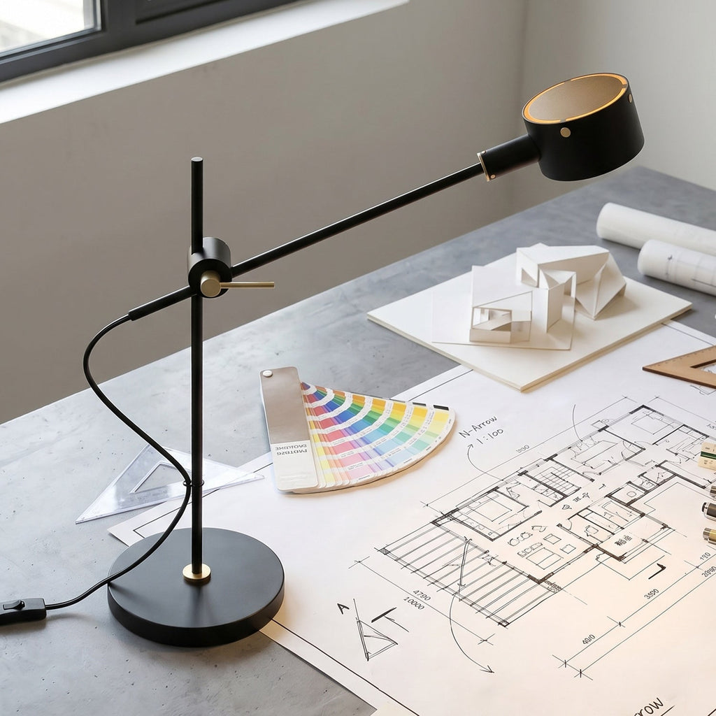 Adjustable Cross-Axis Floor Lamp — Industrial