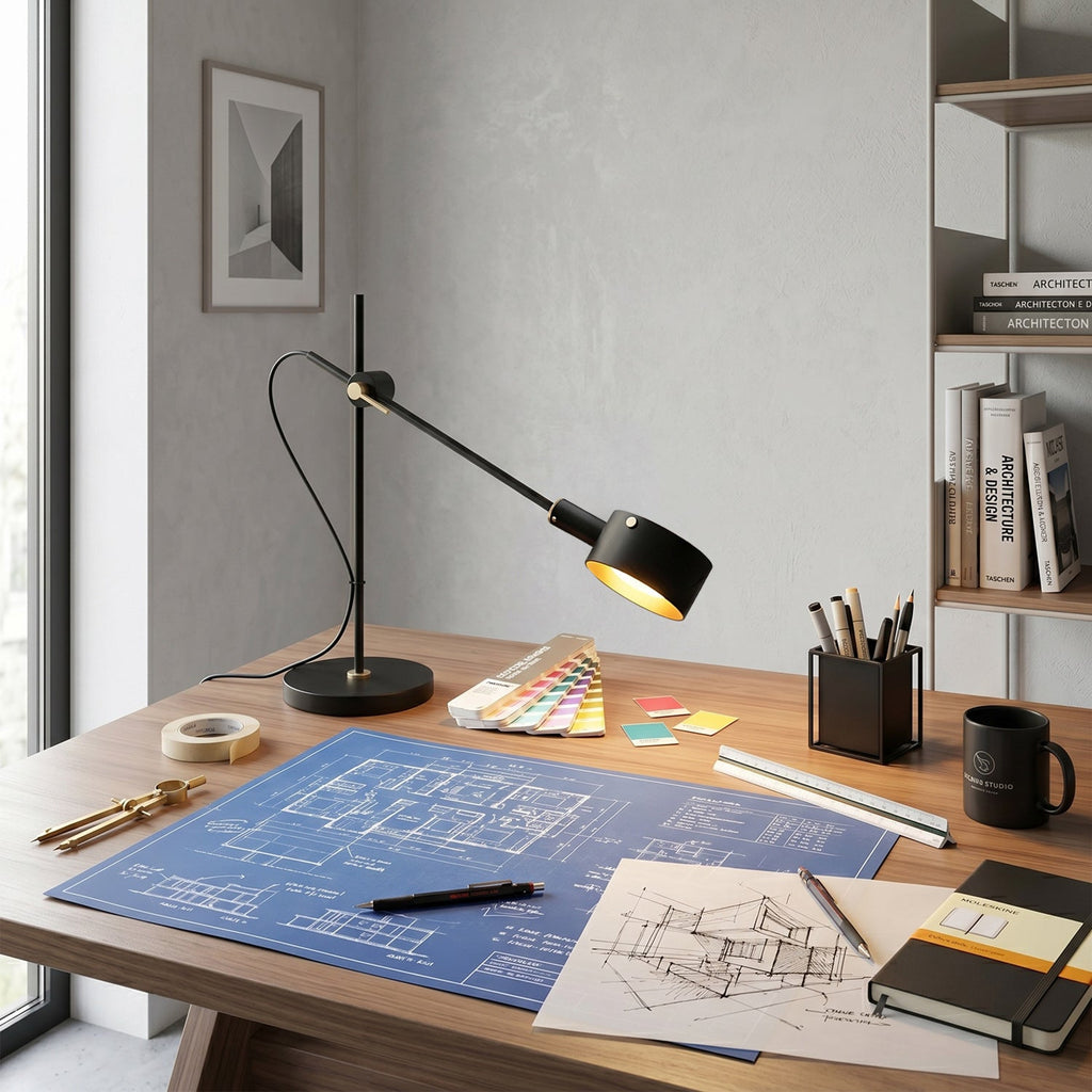 Adjustable Cross-Axis Floor Lamp — Industrial