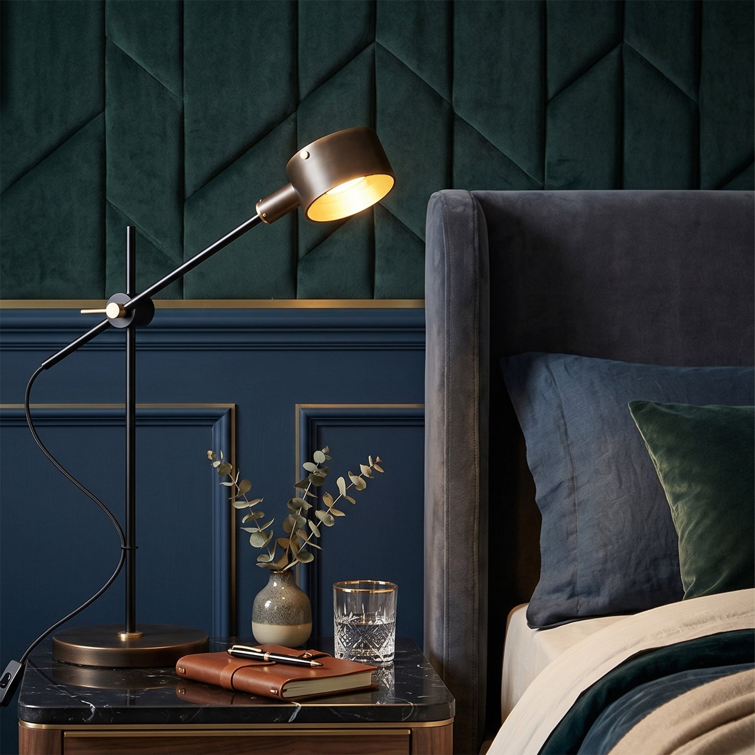 Adjustable Cross-Axis Floor Lamp — Industrial