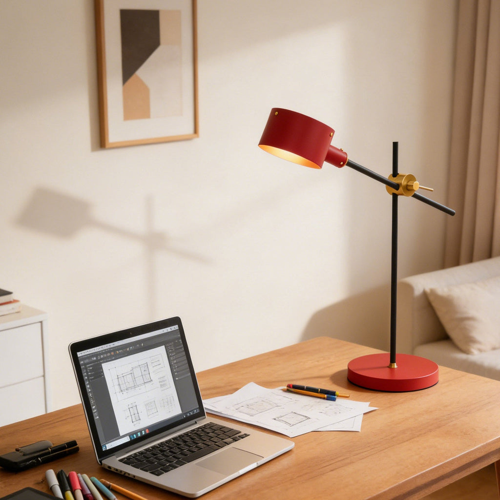 Adjustable Cross-Axis Floor Lamp — Industrial