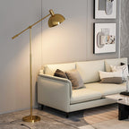 Gold Rocker-Arm Metal Floor Lamp 34.6"