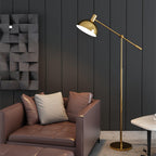 Gold Rocker-Arm Metal Floor Lamp 34.6"
