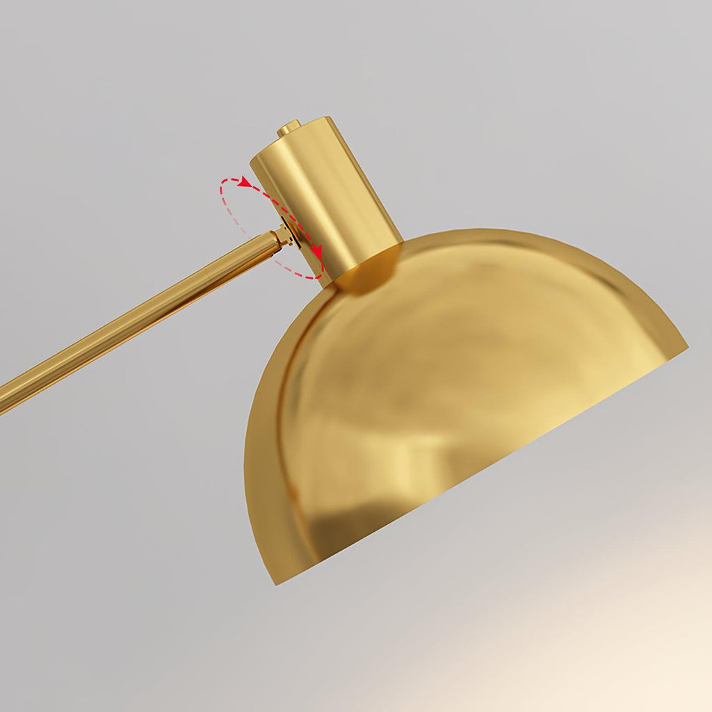 Gold Rocker-Arm Metal Floor Lamp 34.6"
