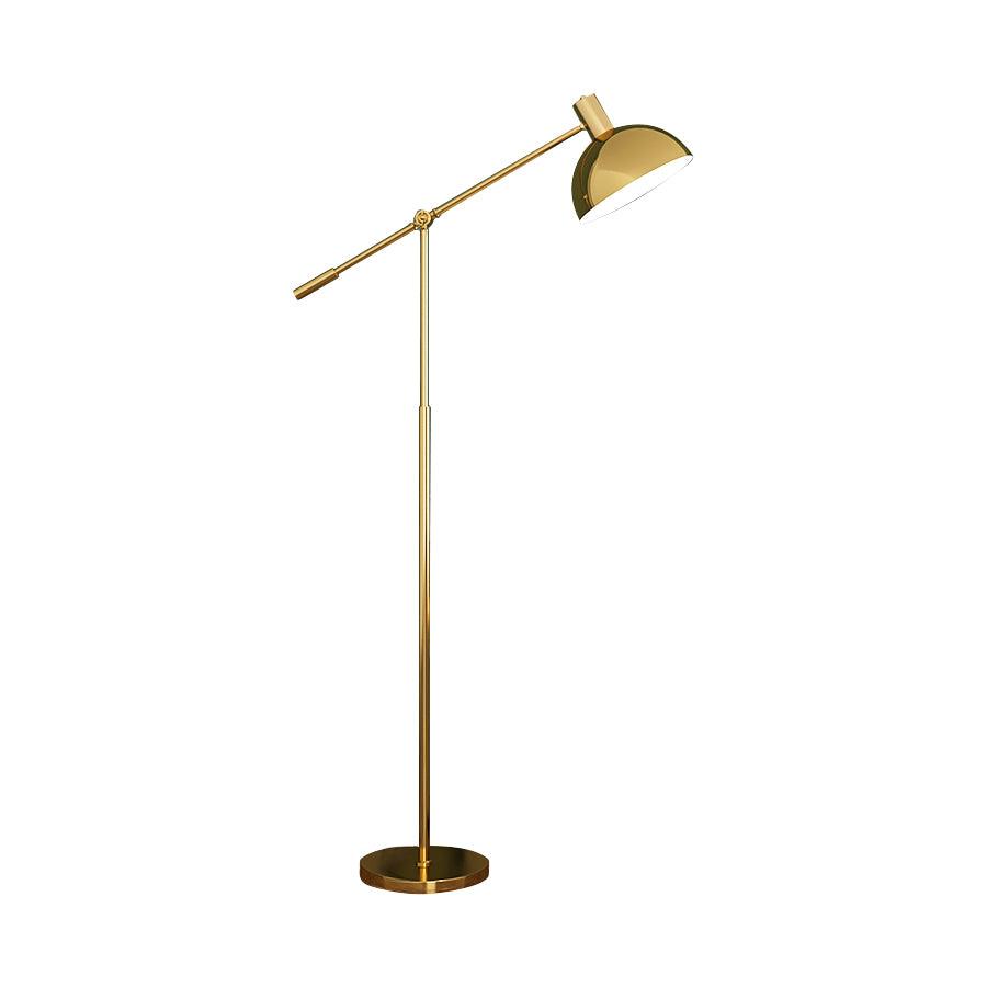 Gold Rocker-Arm Metal Floor Lamp 34.6"