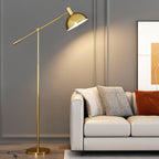 Gold Rocker-Arm Metal Floor Lamp 34.6"