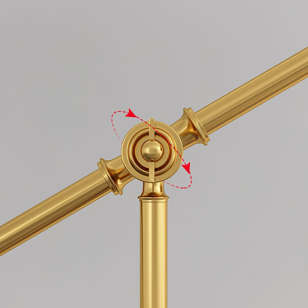 Gold Rocker-Arm Metal Floor Lamp 34.6"