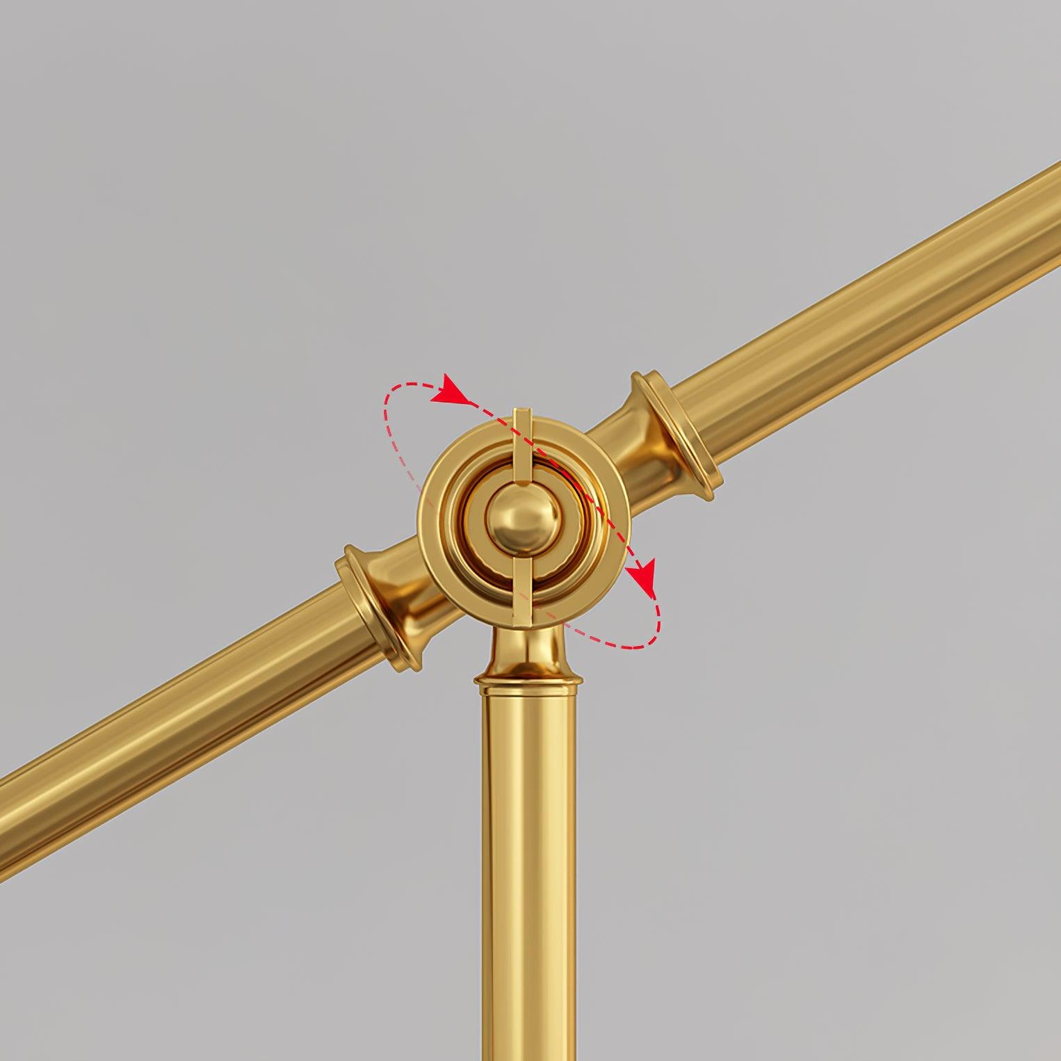 Gold Rocker-Arm Metal Floor Lamp 34.6"