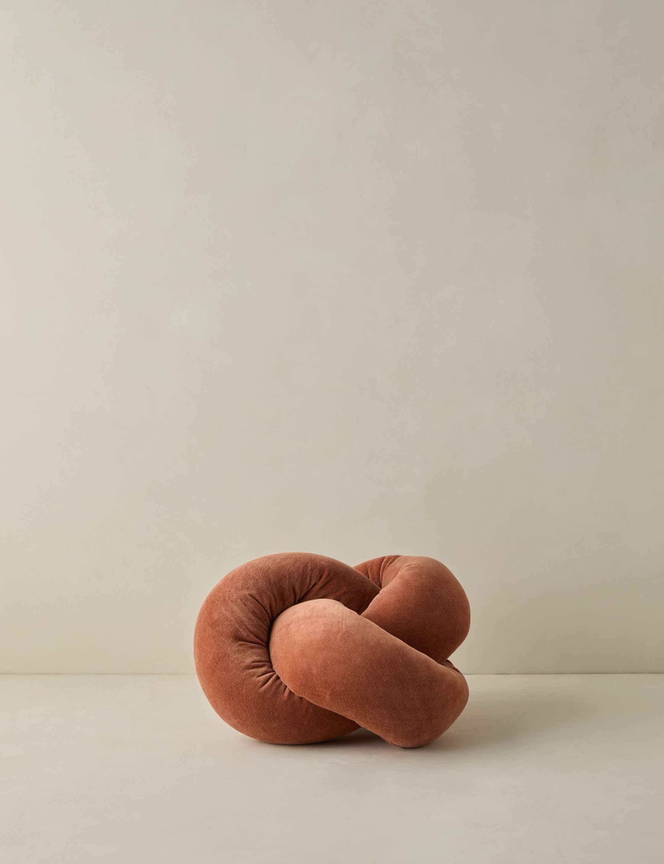 Dewey Velvet Pillow | Knotted Design, Chic Accent for Modern Decor
