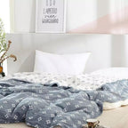 Diamond Loom: Breathable Cotton Blanket with Geometric Pattern and Light Texture – for Sofa and Bedroom