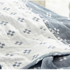 Diamond Loom: Breathable Cotton Blanket with Geometric Pattern and Light Texture – for Sofa and Bedroom
