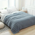 Diamond Loom: Breathable Cotton Blanket with Geometric Pattern and Light Texture – for Sofa and Bedroom