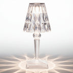 LED Table Lamp Rechargeable Cordless Diamond Design Ambient Light