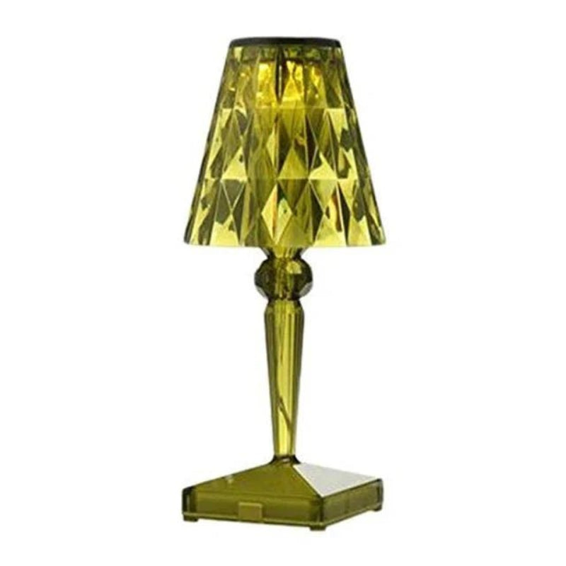 LED Table Lamp Rechargeable Cordless Diamond Design Ambient Light