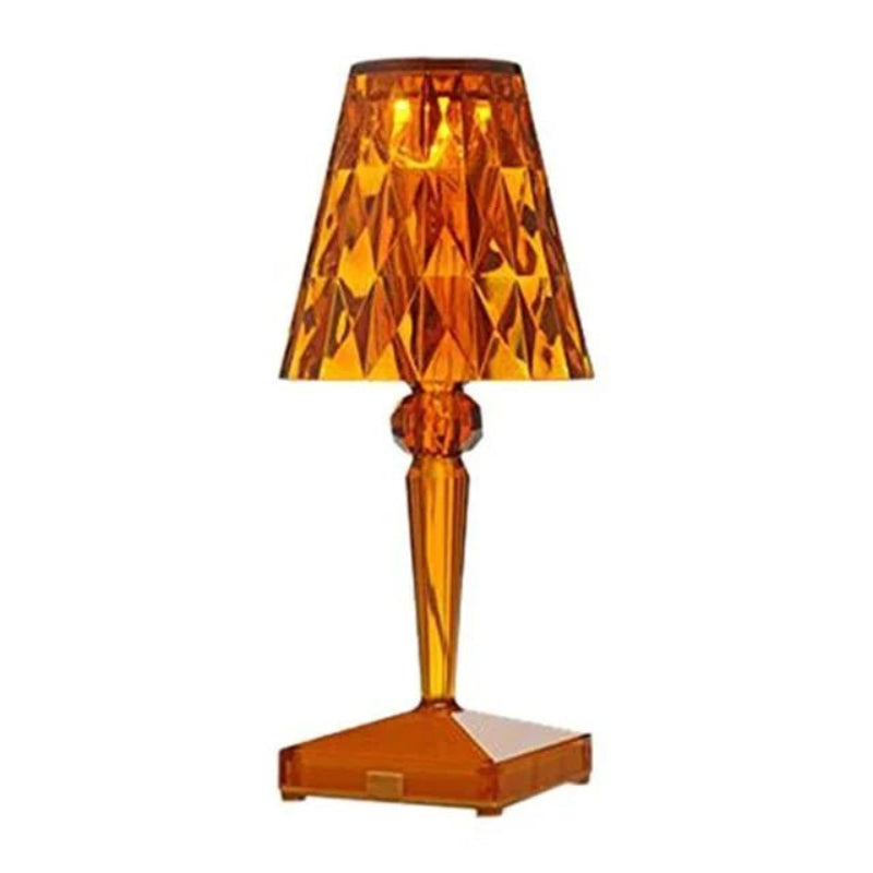 LED Table Lamp Rechargeable Cordless Diamond Design Ambient Light