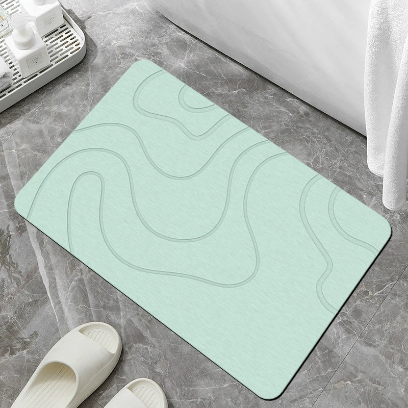 Diatomaceous Earth Bath Mat Absorbent Stone Surface