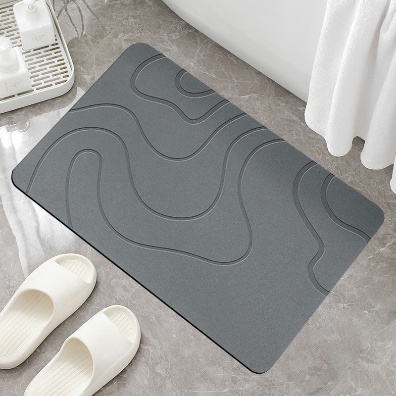 Diatomaceous Earth Bath Mat Absorbent Stone Surface