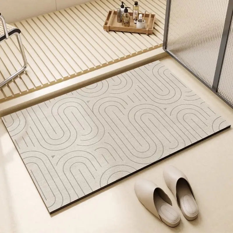 Bath Mat Non Slip Bathroom Floor Rug Absorbent Quick Dry Shower Room Decor