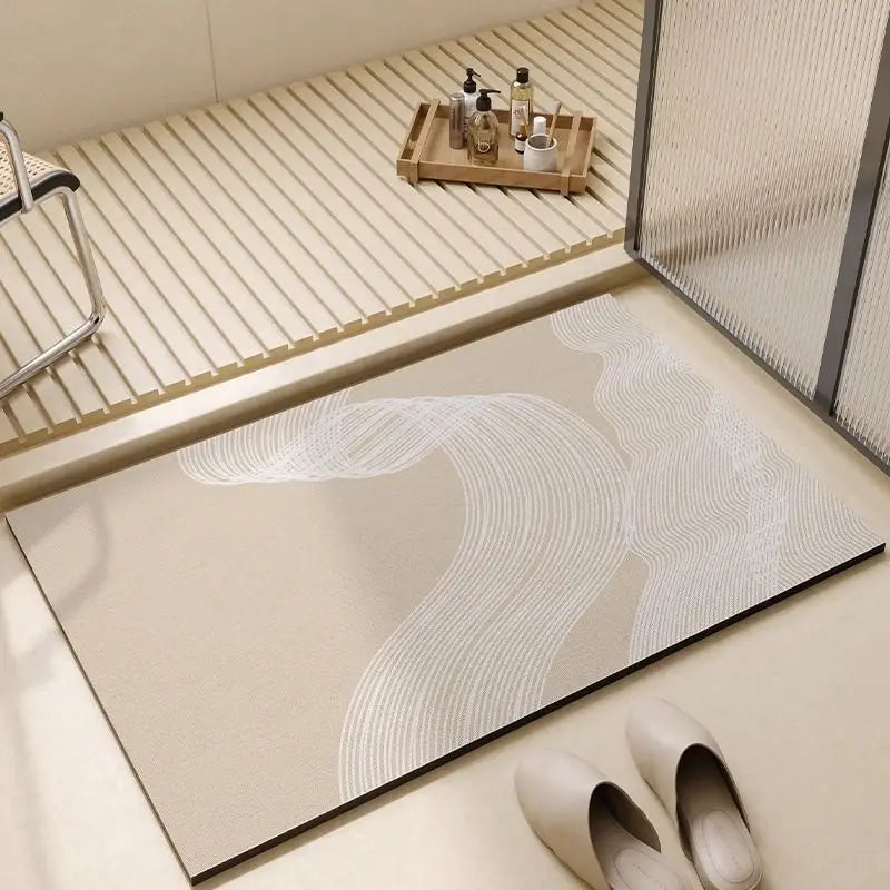 Bath Mat Non Slip Bathroom Floor Rug Absorbent Quick Dry Shower Room Decor