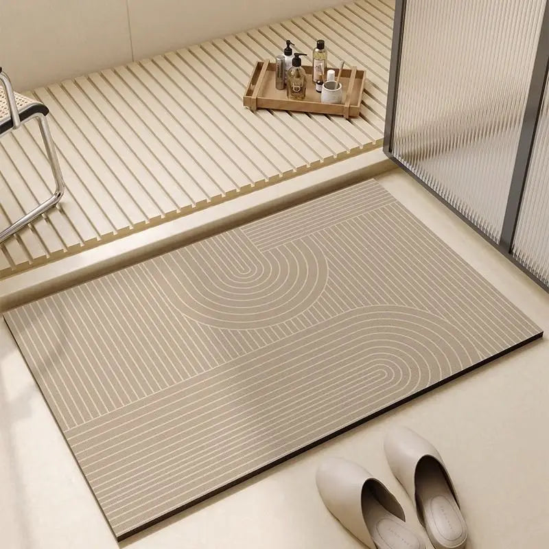 Bath Mat Non Slip Bathroom Floor Rug Absorbent Quick Dry Shower Room Decor
