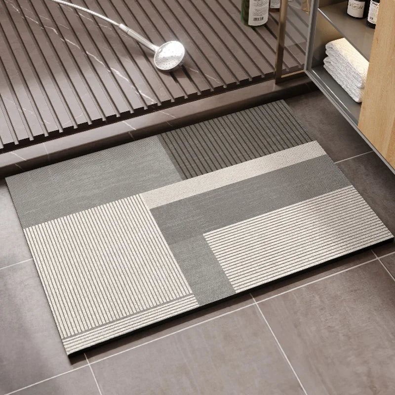 Bath Mat Non Slip Bathroom Floor Rug Absorbent Quick Dry Shower Room Decor
