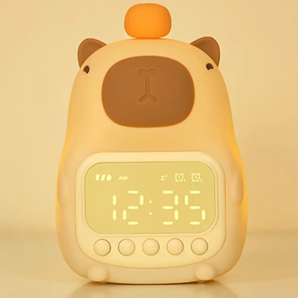Digital Alarm Clock, LED Display, USB-C Rechargeable, Silicone ABS Material