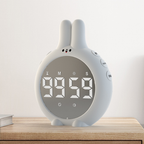 Bunny-Shaped LED Digital Alarm Clock with Music Playback and FM Radio
