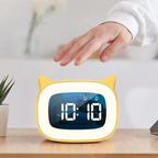 Digital Alarm Clock Voice Activated Dual Alarm Rechargeable