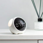 Digital Alarm Clock with Animated Emoji Display and Night Light
