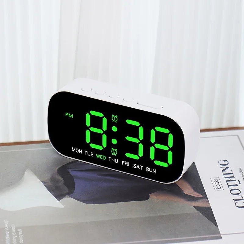 Digital LED Alarm Clock Dual Alarm Temperature Display USB Powered