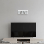 Digital Wall Clock, LCD Screen, Temperature and Humidity Sensors, Plastic Housing