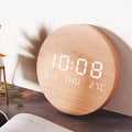 Minimalist Scandinavian Wall Clock – Digital Display, Rechargeable Battery, MDF PVC, 7.68 Inch Modern Home Clock
