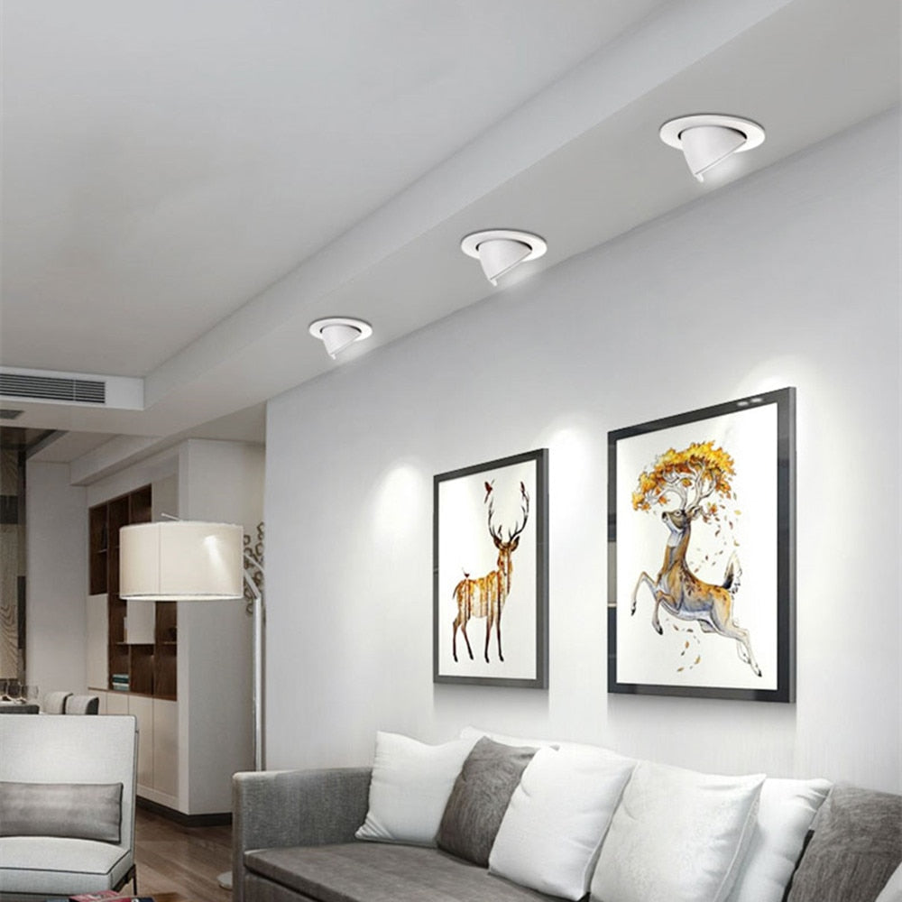 Recessed Downlight LED Dimmable 360 Degree Rotation 7W to 20W 85 to 265V