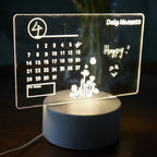 Table Lamp LED Dimmable Acrylic Note Board Compact Design