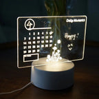 Table Lamp LED Dimmable Acrylic Note Board Compact Design