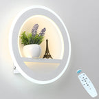 LED Wall Light Dimmable Remote Control Metal Acrylic Fixture