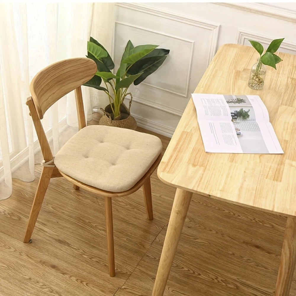 Dining Chair Cushion Microfiber Blend Tufted Seat Pad