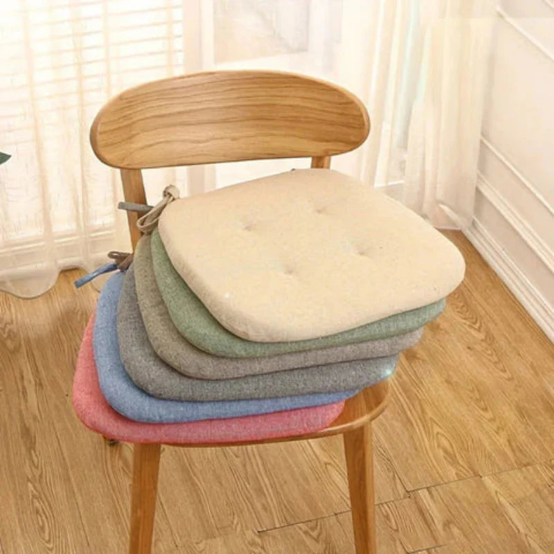 Dining Chair Cushion Microfiber Blend Tufted Seat Pad