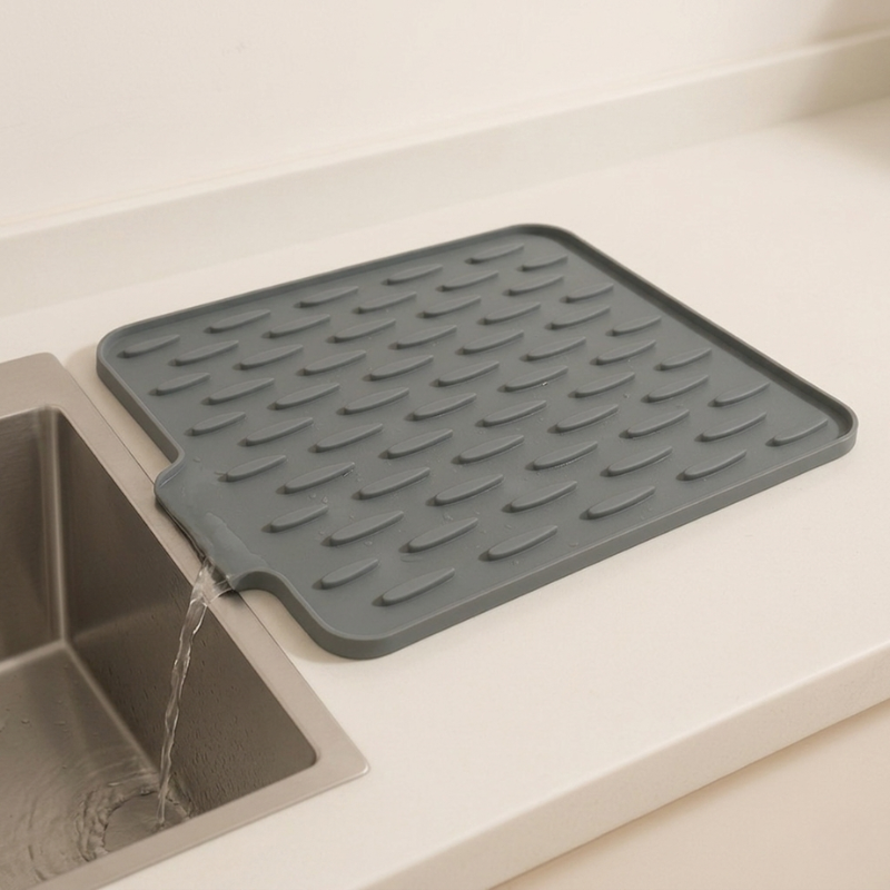 Dish Drying Mat Silicone Heat Resistant Rollable Kitchen Mat