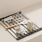 Dish Drying Rack Foldable Stainless Steel Space Saving Design