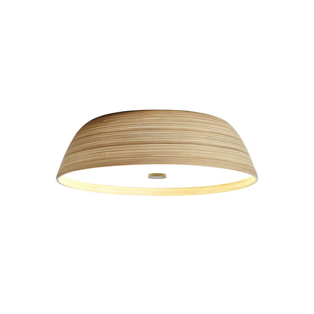Bamboo & Acrylic Flush-Mount Ceiling Light