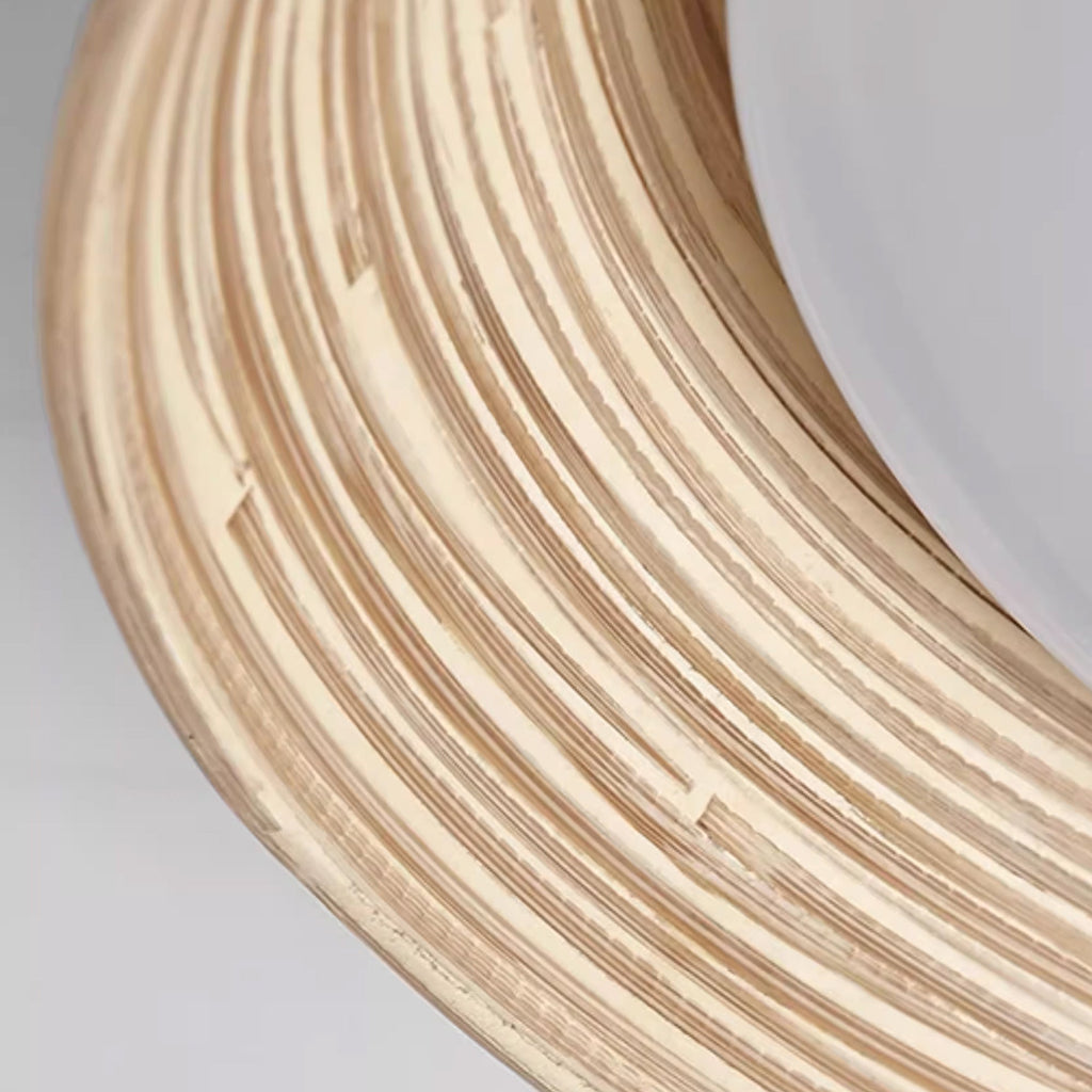 Bamboo & Acrylic Flush-Mount Ceiling Light