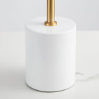 Marble Base White Glass Globe Table Lamp