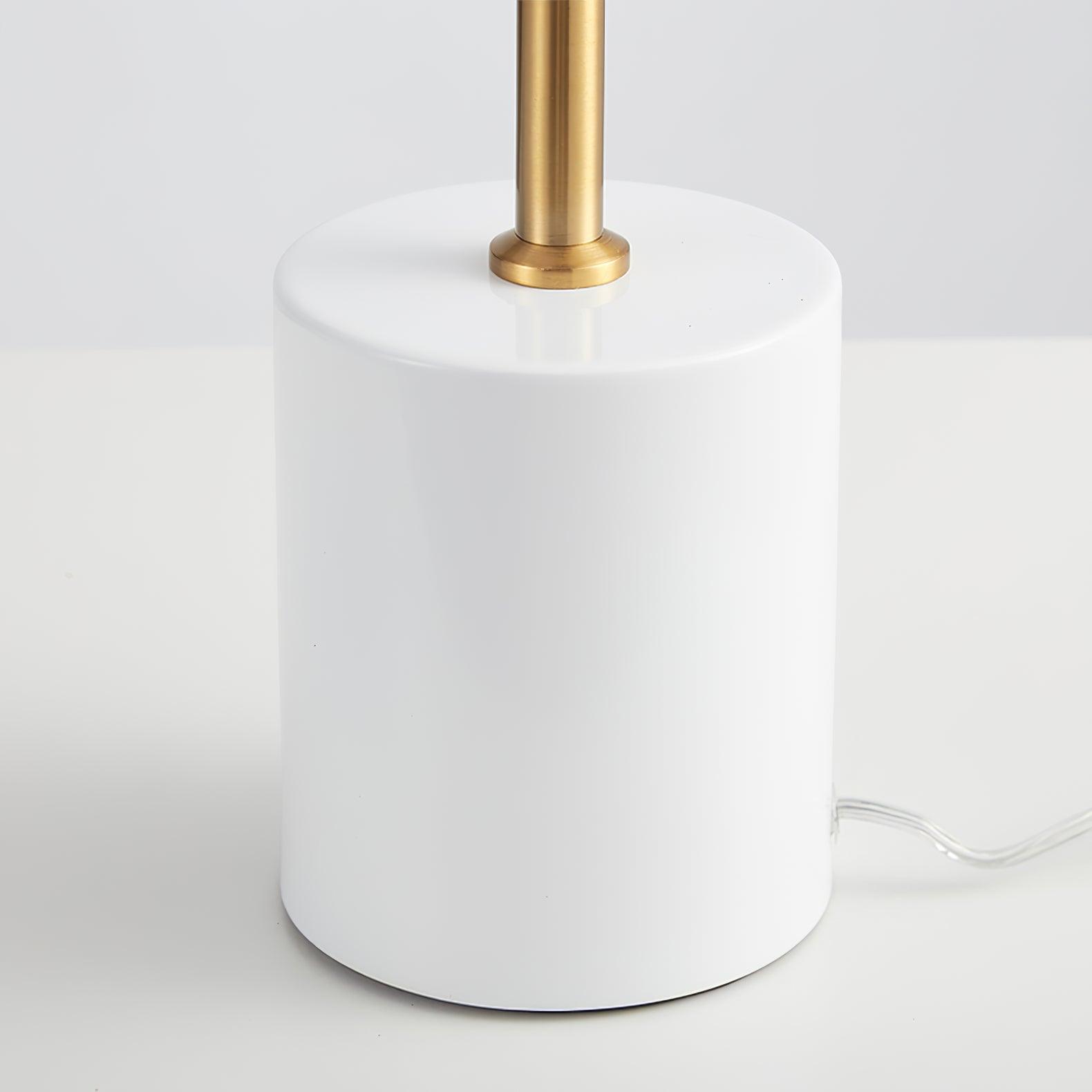 Marble Base White Glass Globe Table Lamp