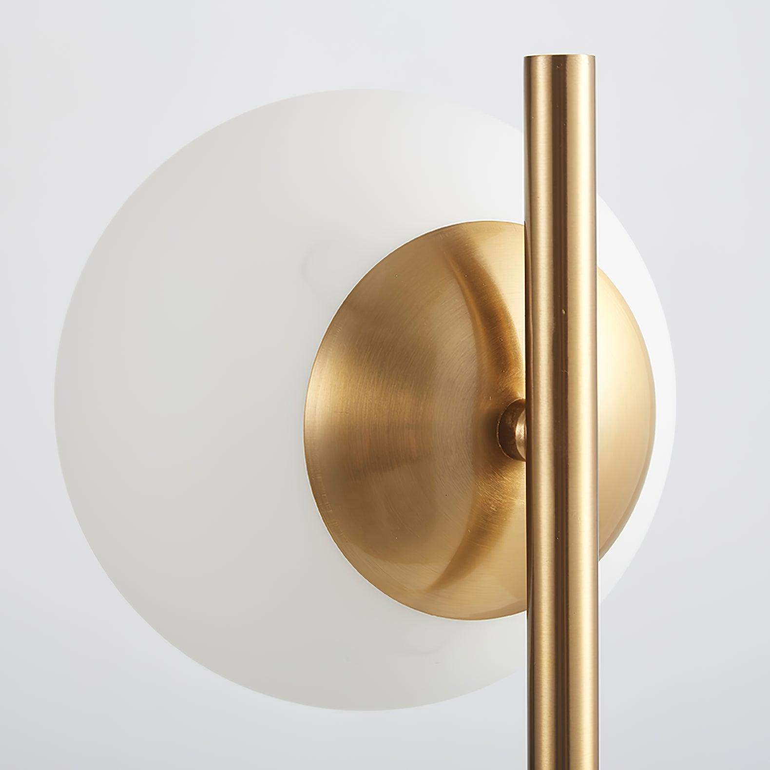 Marble Base White Glass Globe Table Lamp