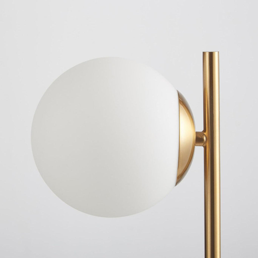 Marble Base White Glass Globe Table Lamp