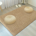 Entryway Door Mat Polyester Woven Texture Slip Resistant Backing Lightweight